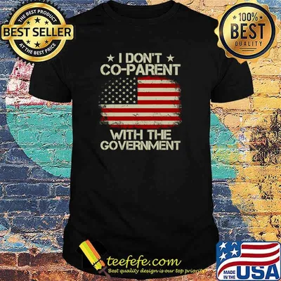I Don’t Coparent With The Government Vintage American Flag T-Shirt