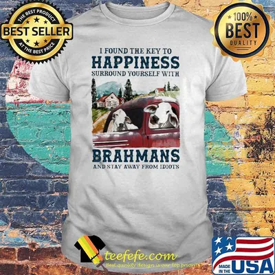 I Found The Key To Happiness Surround Yourself With Brahmans And Stay Away From Idiots Shirt