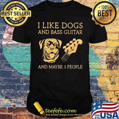 I Like Dogs And Bass Guitar And Maybe 3 People Pitbull SHirt