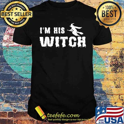 I'm his witch Halloween Couples T-Shirt