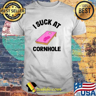 I Suck At Cornhole Loser Sarcastic Joke Pink Corn Hole Board T-Shirt