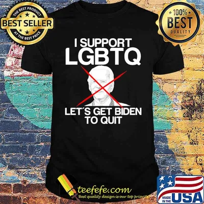 I support lgbtq lets get biden to quit shirt
