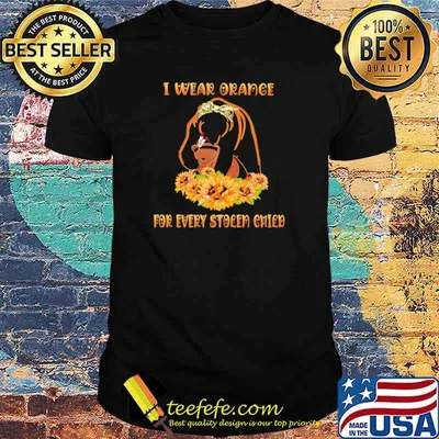 I Wear Orange For Every Stolen Child Bear Sunflower shirt