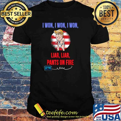 I WON, Funny Trump Temper Tantrum We all call out Liar Liar T-Shirt
