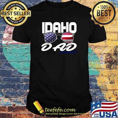 Idaho Dad for Idaho Father American Flag T-Shirt