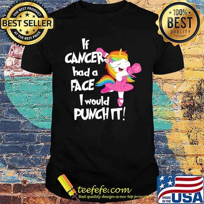 If Cancer Had A Face I Would Punch It Unicorn Ballet Shirt