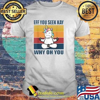 If you see kay why oh you yoga retro unicorn T-Shirt