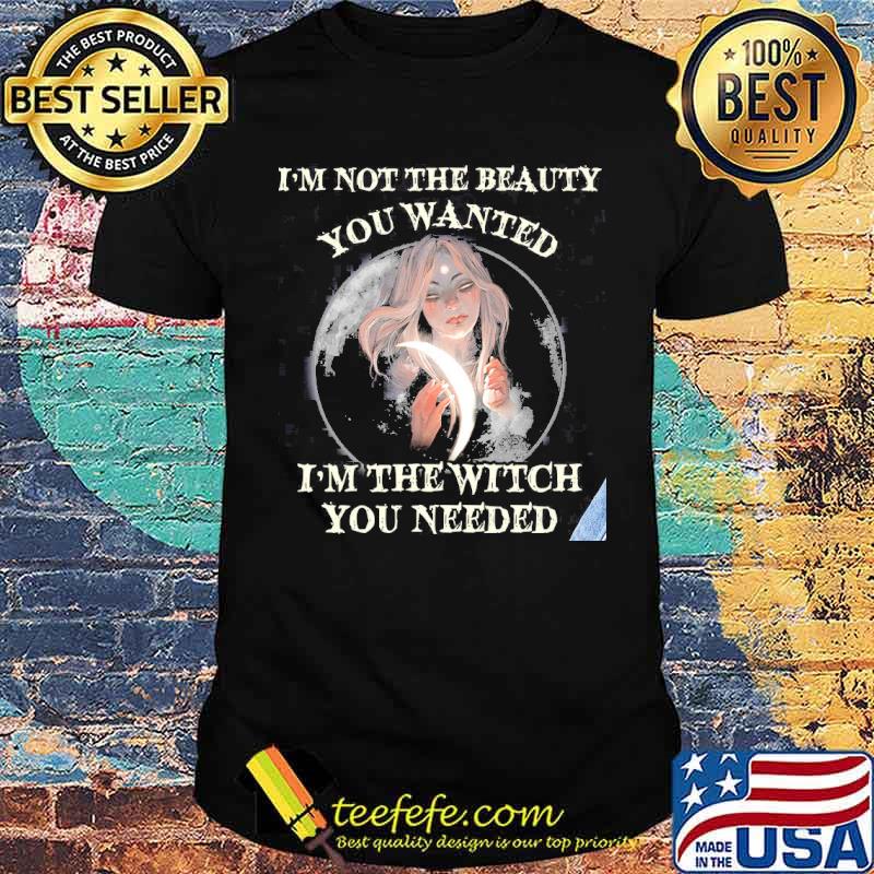 Im not the beauty you wanted i'm the witch you needed moon shirt
