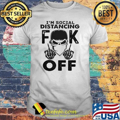Im social distancing duck off skull facemask shirt