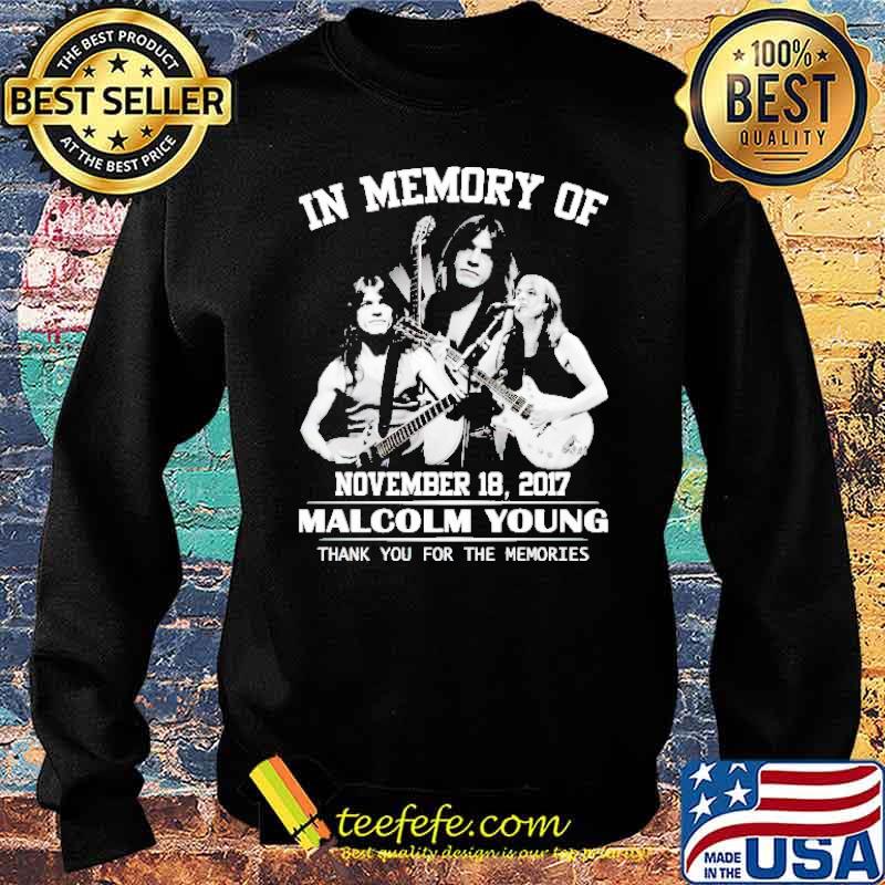 In memory of Malcolm Young thank you for the memories s Sweater In memory of Malcolm Young thank you for the memories s Sweater