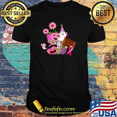 In October We Wear Pink Breast Cancer Awareness Support T-Shirt