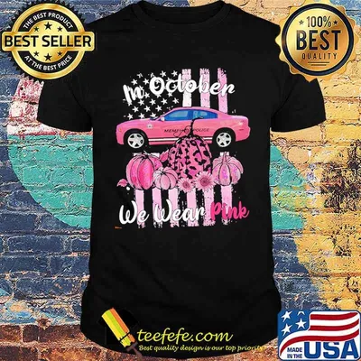 In October We Wear Pink Tennessee Memphis Police Department Leopard Pumpkin Sunflower American Flag Shirt