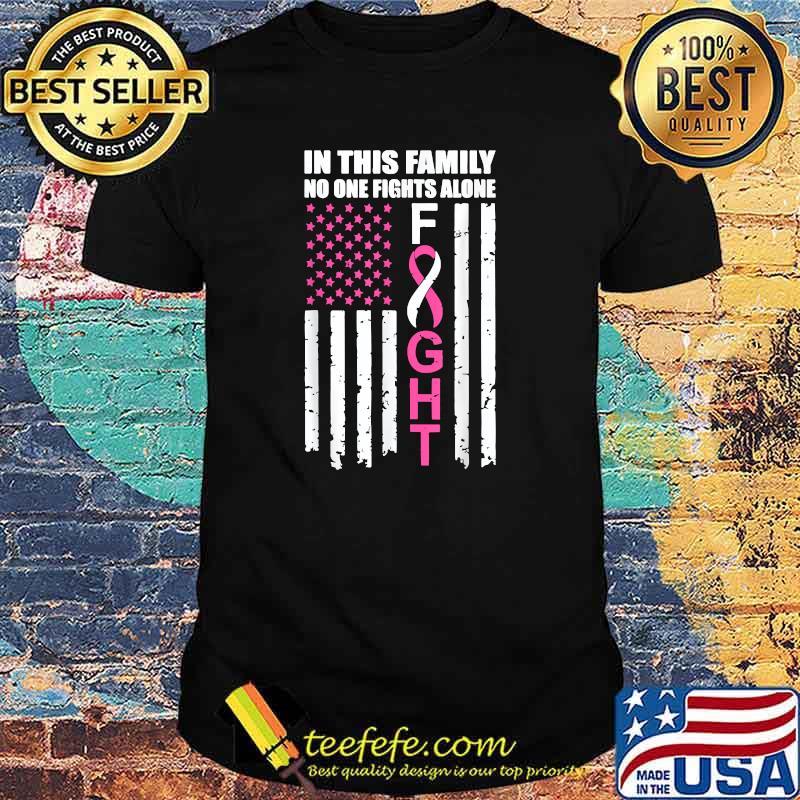 In This Family No One Fight Alone Breast Cancer Awareness T-Shirt