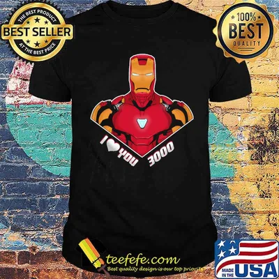 Ironman i love you 3000 capntain america shirt