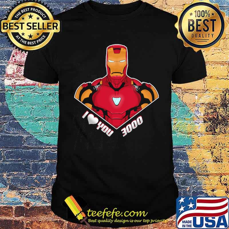 Ironman i love you 3000 capntain america shirt