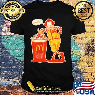 It Clown Pennywise Mcdonalds Extra Floats Mashup Horror Scary Shirt