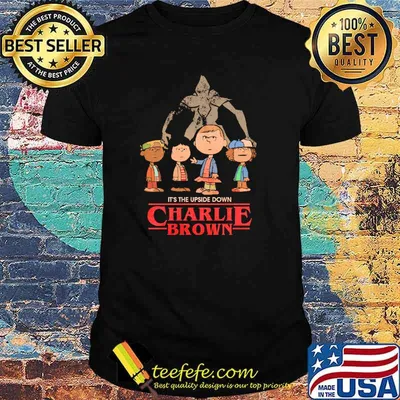 It's the upside down, Charlie Brown Shirt