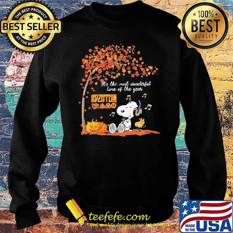 It’s the Most Wonderful time of the Year Snoopy and Woodstock Music Led Zeppelin Halloween Shirt Sweater It’s the Most Wonderful time of the Year Snoopy and Woodstock Music Led Zeppelin Halloween Shirt Sweater