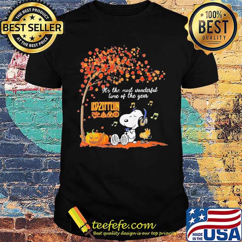 It’s the Most Wonderful time of the Year Snoopy and Woodstock Music Led Zeppelin Halloween Shirt It’s the Most Wonderful time of the Year Snoopy and Woodstock Music Led Zeppelin Halloween Shirt