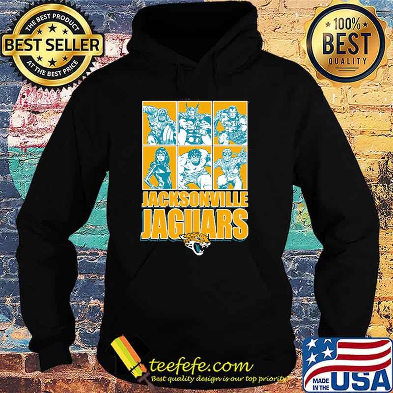 Jacksonville Jaguars Disney Marvel Avengers Line-Up s Hoodie Jacksonville Jaguars Disney Marvel Avengers Line-Up s Hoodie