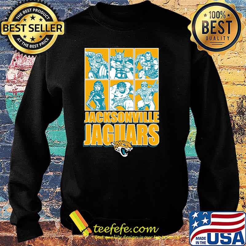 Jacksonville Jaguars Disney Marvel Avengers Line-Up s Sweater Jacksonville Jaguars Disney Marvel Avengers Line-Up s Sweater