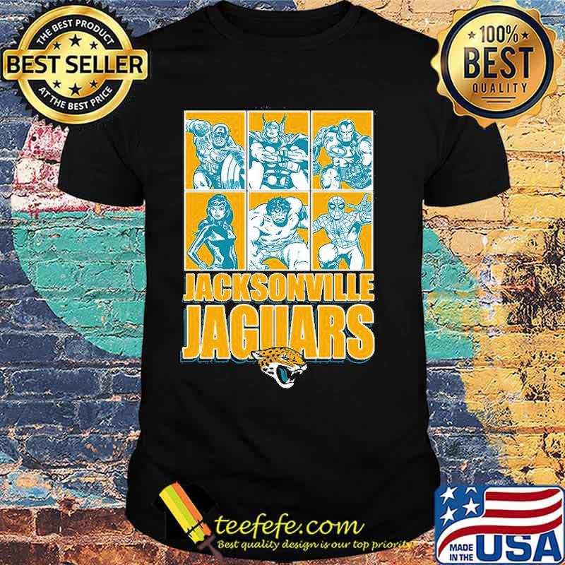 Jacksonville Jaguars Disney Marvel Avengers Line-Up shirt Jacksonville Jaguars Disney Marvel Avengers Line-Up shirt