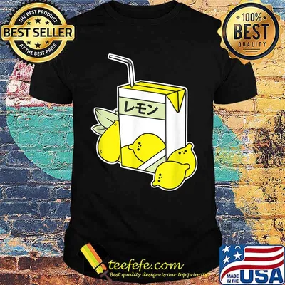 Japanese Juice Box Lemon Juice Kanji T-Shirt