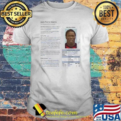 Jean-Pierre Adams Wikipedia Article Shirt