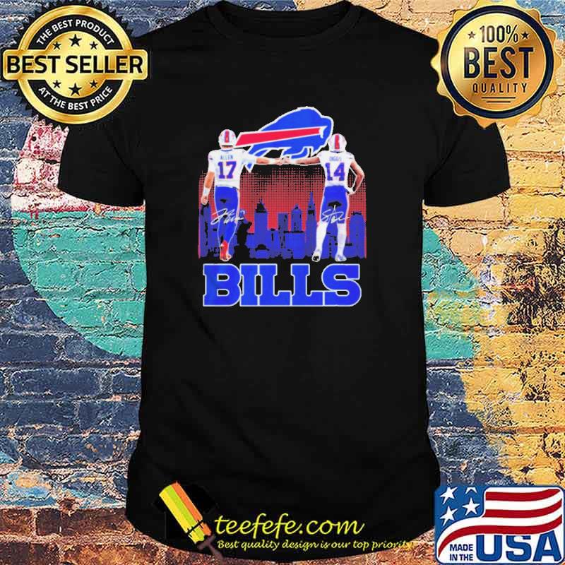Josh Allen and Stefon Diggs Buffalo Bills signatures shirt