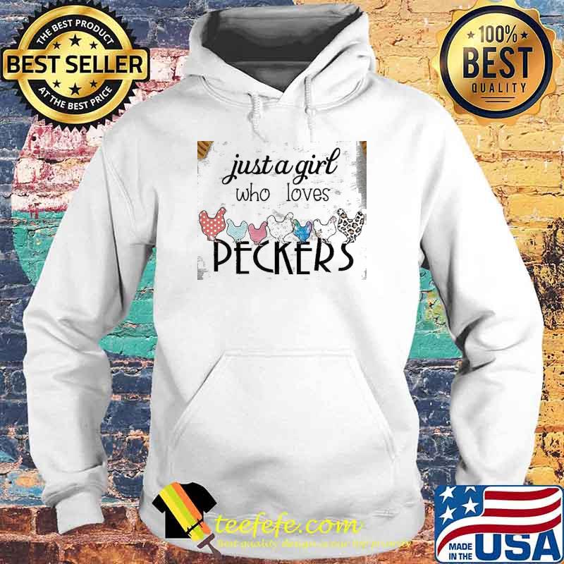 Just a girl who loves peckers chickens leopard s Hoodie Just a girl who loves peckers chickens leopard s Hoodie