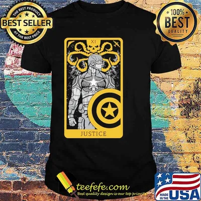 JUSTICE Captain America Steve Rogers tarot card shirt
