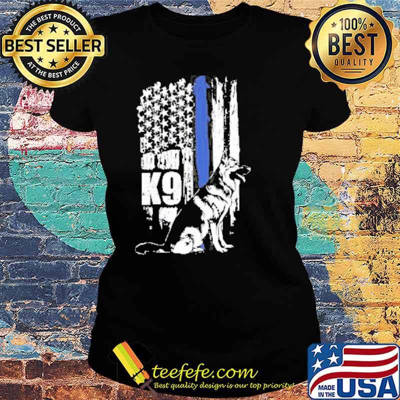 K9 thin blue line american flag s Ladies tee K9 thin blue line american flag s Ladies tee