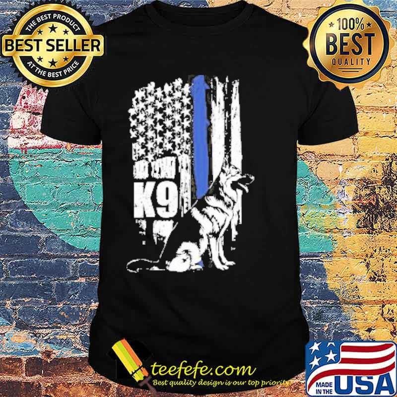K9 thin blue line american flag shirt K9 thin blue line american flag shirt