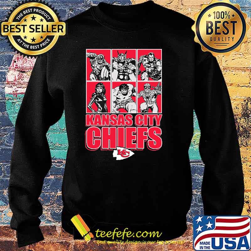 Kansas City Chiefs Disney Marvel Avengers Line-Up s Sweater Kansas City Chiefs Disney Marvel Avengers Line-Up s Sweater