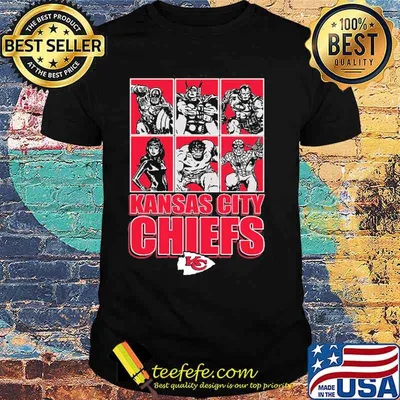 Kansas City Chiefs Disney Marvel Avengers Line-Up shirt