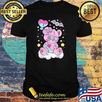 Kawaii Pastel Goth Creepy Bear Once Piece Anime Halloween T-Shirt
