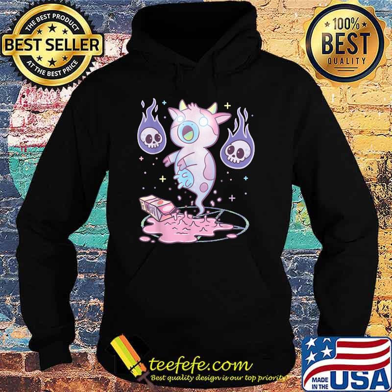 Kawaii Pastel Goth Cute Creepy Strawberry Milk Ghost Cow T-Shirt Hoodie Kawaii Pastel Goth Cute Creepy Strawberry Milk Ghost Cow T-Shirt Hoodie