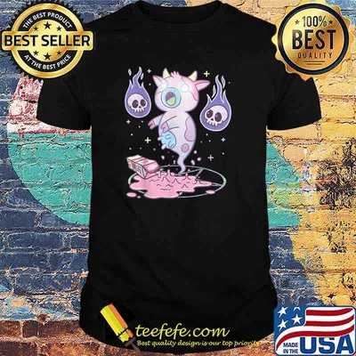 Kawaii Pastel Goth Cute Creepy Strawberry Milk Ghost Cow T-Shirt