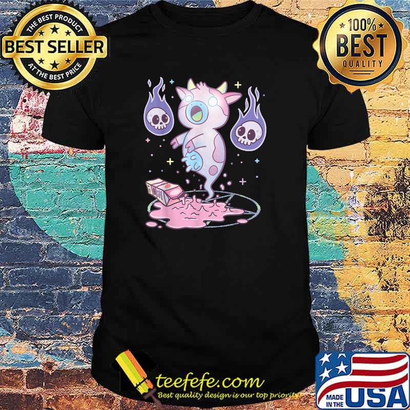 Kawaii Pastel Goth Cute Creepy Strawberry Milk Ghost Cow T-Shirt Kawaii Pastel Goth Cute Creepy Strawberry Milk Ghost Cow T-Shirt