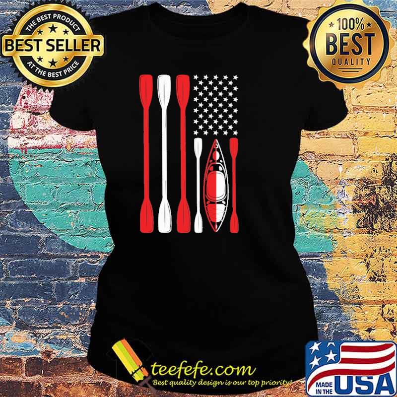 Kayaking US Flag Shirt Ladies tee Kayaking US Flag Shirt Ladies tee