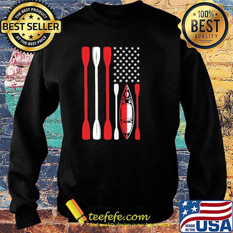 Kayaking US Flag Shirt Sweater Kayaking US Flag Shirt Sweater