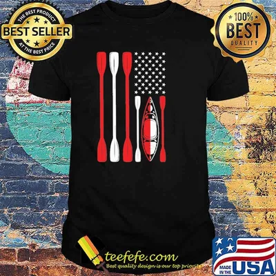 Kayaking US Flag Shirt