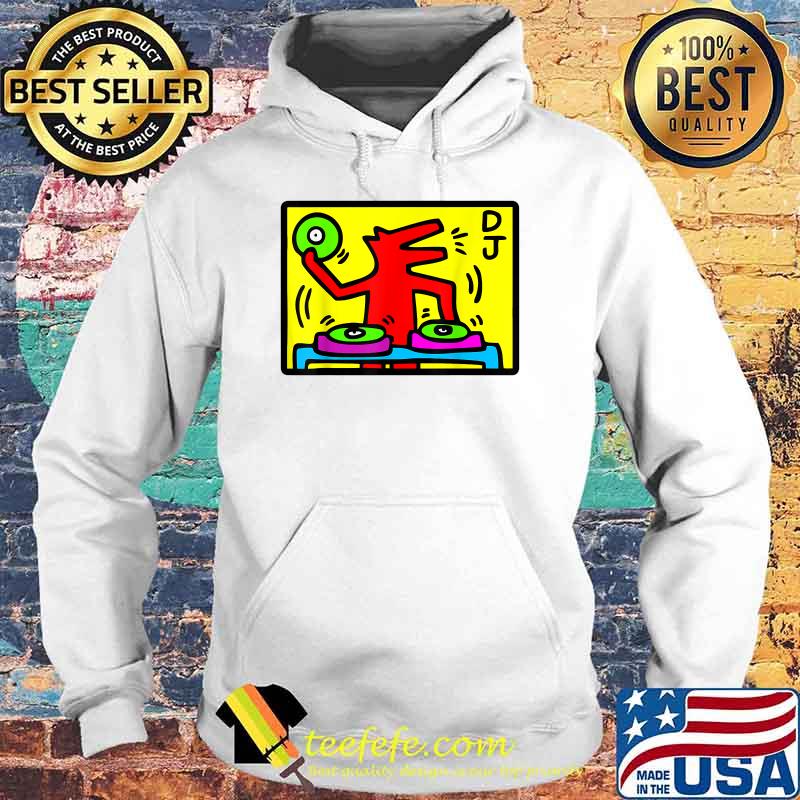 Keiths Haring DJ Cartoon T-Shirt Hoodie Keiths Haring DJ Cartoon T-Shirt Hoodie