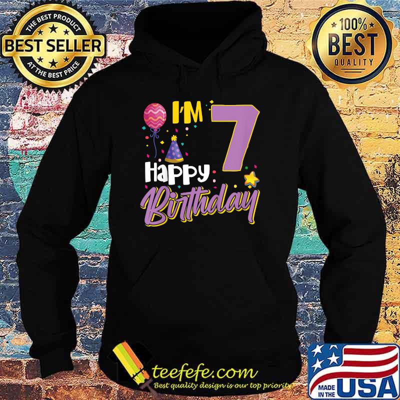 Kids I´m 7 Happy Birthday T-Shirt Hoodie Kids I´m 7 Happy Birthday T-Shirt Hoodie