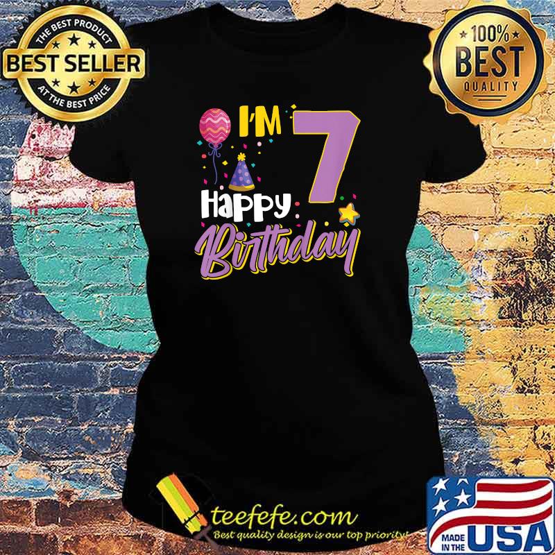 Kids I´m 7 Happy Birthday T-Shirt Ladies tee Kids I´m 7 Happy Birthday T-Shirt Ladies tee