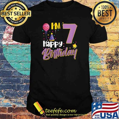 Kids I´m 7 Happy Birthday T-Shirt