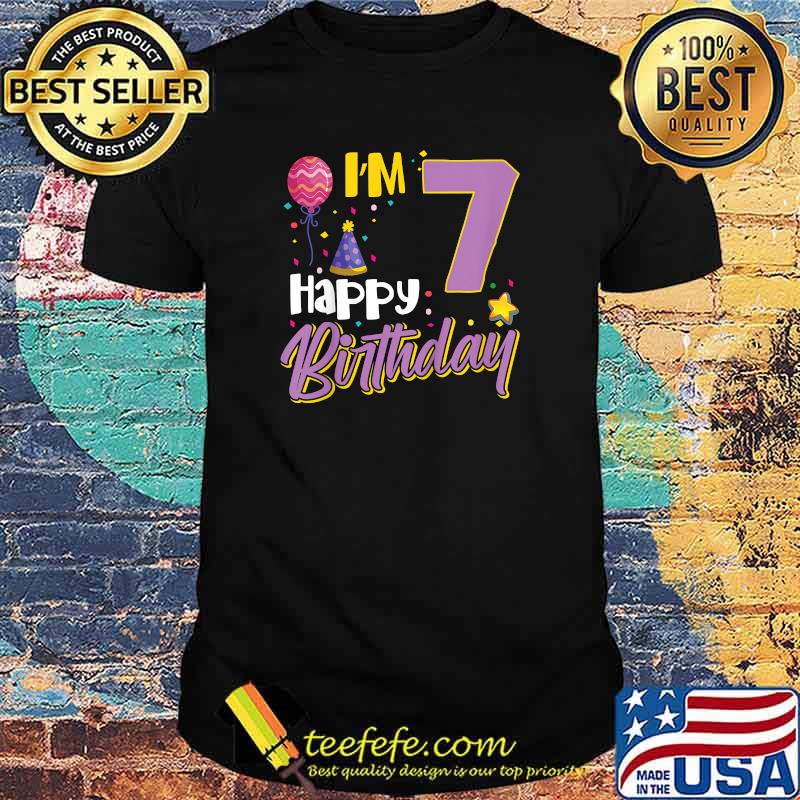 Kids I´m 7 Happy Birthday T-Shirt
