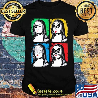 Kiss Mona Lisa pop art shirt