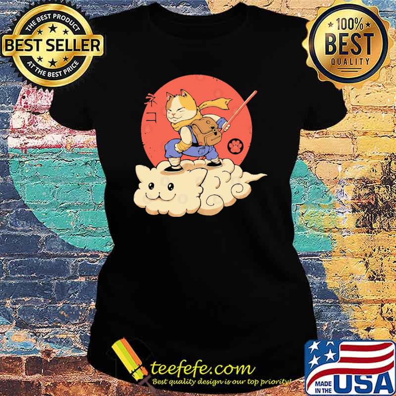 Kitten Cloud Cat Japanese Shirt Ladies tee Kitten Cloud Cat Japanese Shirt Ladies tee
