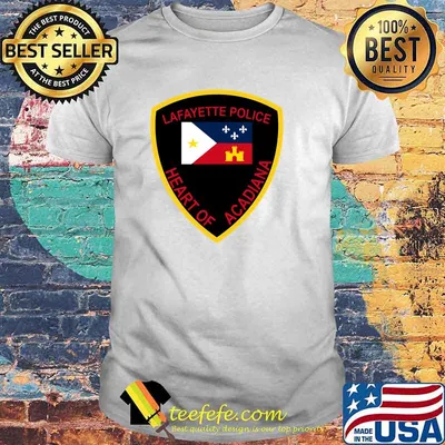 Lafayette Police Heart Of Acadiana Louisiana Flag T-Shirt